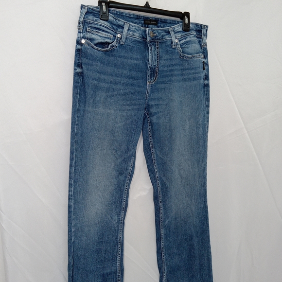 Silver Jeans Suki Flare Mid Rise Bootcut Denim Jeans Women’s 14/ L33 Stretch EUC - Picture 2 of 13